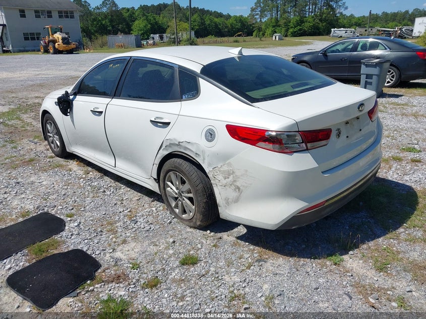 2016 Kia Optima VIN KNAGT4L31G5084651 IAAI salvage auction — LEFT REAR, Rebuildable (Florida), sold $850 on 2026-07-16 (photo 3)