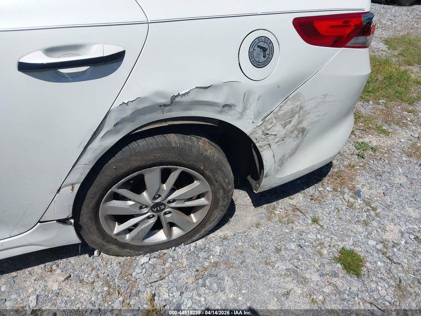 2016 Kia Optima VIN KNAGT4L31G5084651 IAAI salvage auction — LEFT REAR, Rebuildable (Florida), sold $850 on 2026-07-16 (photo 6)