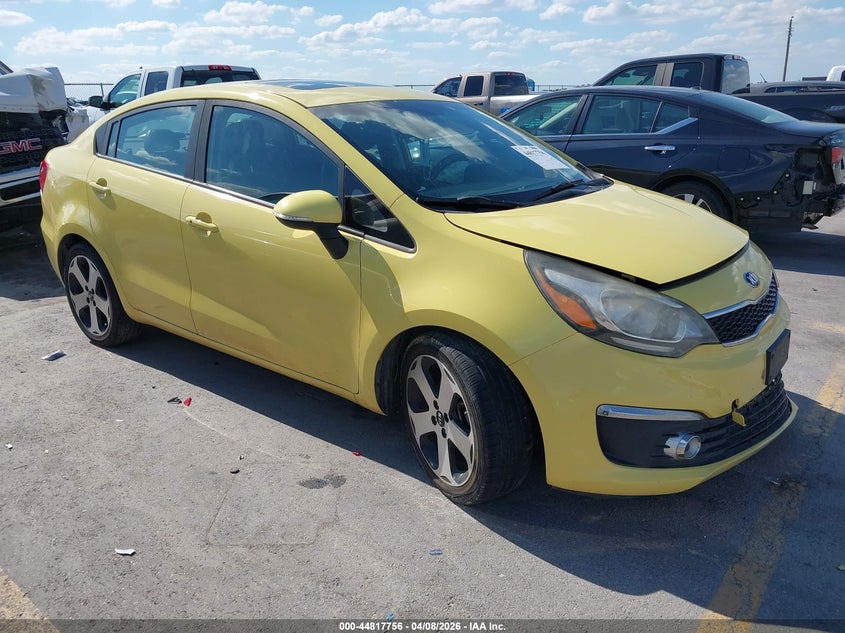 2016 Kia Rio VIN KNADN4A30G6668694 IAAI salvage auction — LEFT FRONT, Original (Texas), sold $1,100 on 2026-07-09 (photo 1)