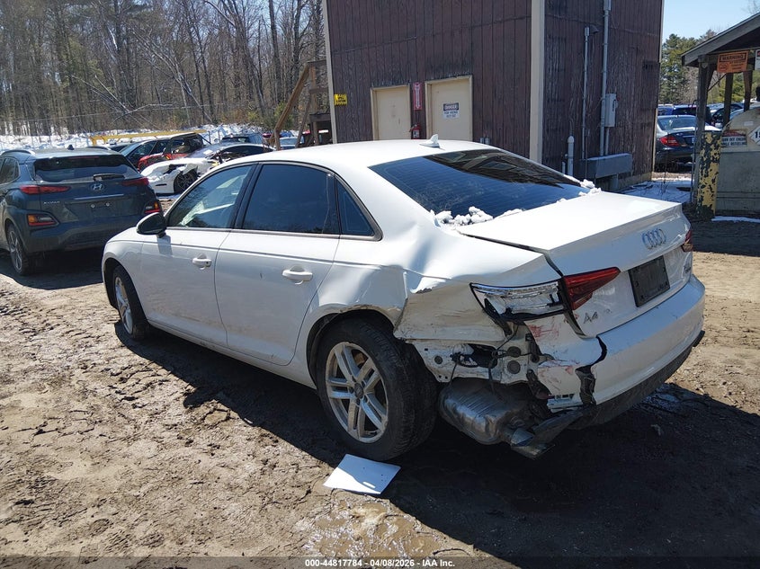 2017 Audi A4 VIN WAUANAF46HN062858 IAAI salvage auction — REAR END, Salvage (Vermont), sold $2,750 on 2026-07-16 (photo 3)
