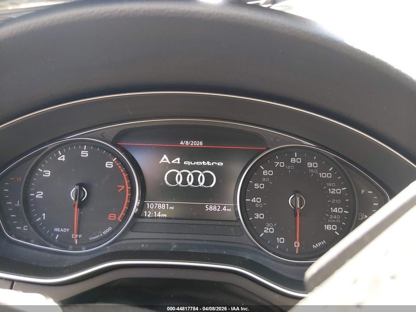 2017 Audi A4 VIN WAUANAF46HN062858 IAAI salvage auction — REAR END, Salvage (Vermont), sold $2,750 on 2026-07-16 (photo 7)