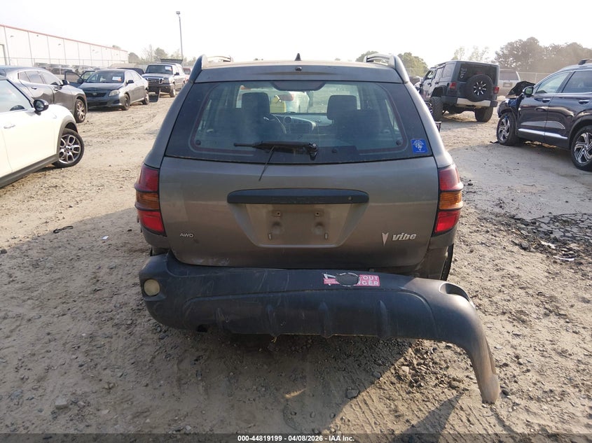 2005 Pontiac Vibe VIN 5Y2SM63815Z482210 IAAI salvage auction — REAR END, Salvage (Georgia), sold $475 on 2026-07-09 (photo 6)
