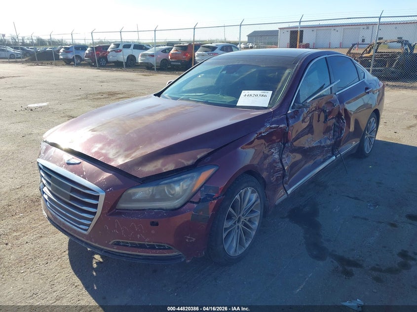 2015 Hyundai Genesis VIN KMHGN4JE1FU023303 IAAI salvage auction — LEFT SIDE, Wait Title, sold $650 on 2026-07-14 (photo 2)