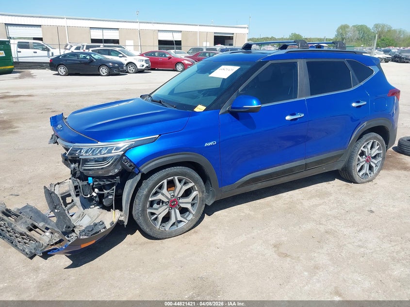 2021 Kia Seltos VIN KNDETCA22M7059370 IAAI salvage auction — FRONT END, Clear (Oklahoma), sold $775 on 2026-07-29 (photo 2)