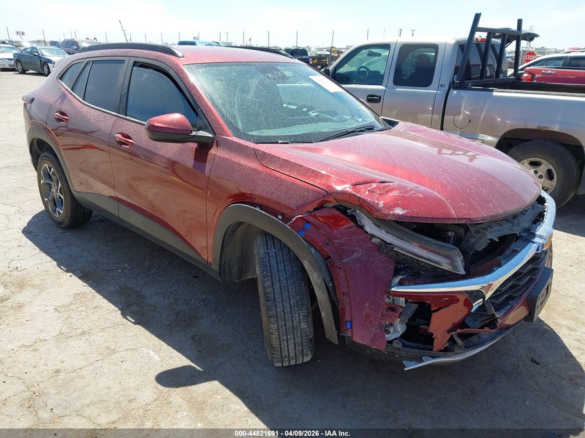 2024 Chevrolet Trax VIN KL77LHE28RC242137 IAAI salvage auction — FRONT END, Original (Texas), sold $25 on 2026-07-28 (photo 1)
