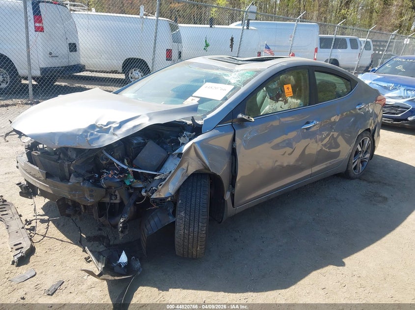 2016 Hyundai Elantra VIN KMHDH4AE6GU557098 IAAI salvage auction — BIO HAZARD, Salvage - Greater Than 75% (Maryland), sold $525 on 2026-07-14 (photo 2)