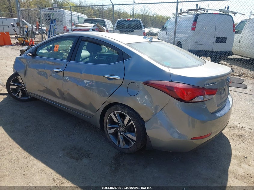 2016 Hyundai Elantra VIN KMHDH4AE6GU557098 IAAI salvage auction — BIO HAZARD, Salvage - Greater Than 75% (Maryland), sold $525 on 2026-07-14 (photo 3)