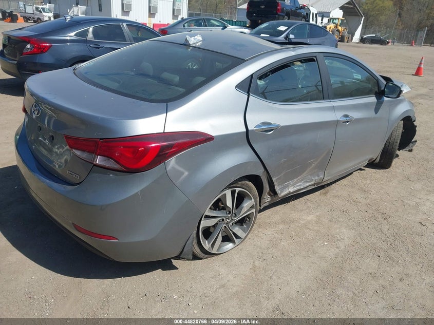 2016 Hyundai Elantra VIN KMHDH4AE6GU557098 IAAI salvage auction — BIO HAZARD, Salvage - Greater Than 75% (Maryland), sold $525 on 2026-07-14 (photo 4)