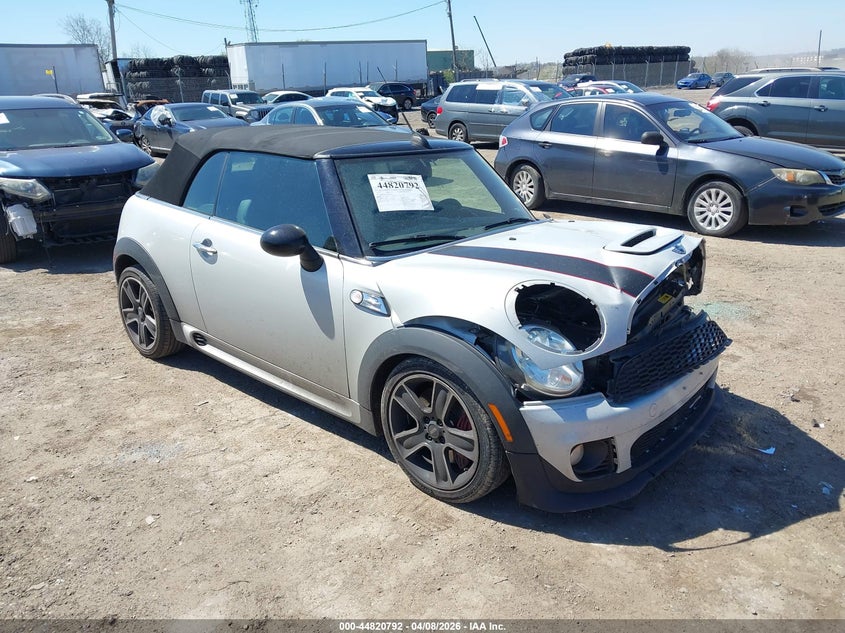 2014 Mini Convertible VIN WMWMR9C56ET499473 IAAI salvage auction — FRONT END, Salvage Title, sold $1,275 on 2026-07-10 (photo 1)