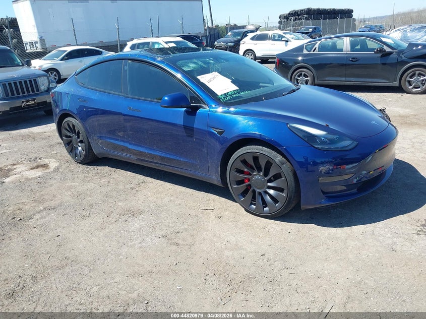 2022 Tesla Model 3 VIN 5YJ3E1EC4NF320597 IAAI salvage auction — ROOF, Salvage (Pennsylvania), sold $7,950 on 2026-07-16 (photo 1)