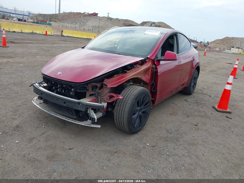 2025 Tesla Model y VIN 7SAYGDEE2SF287696 IAAI salvage auction — FRONT END, Wait Title, sold $12,600 on 2026-07-23 (photo 2)