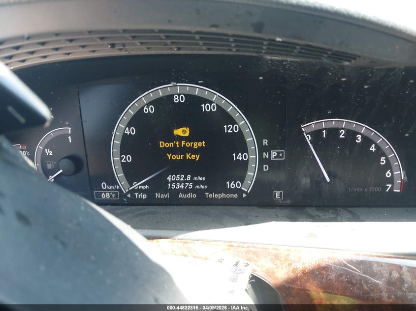 2011 Mercedes-benz S-klasse VIN WDDNG7BB9BA386879 IAAI salvage auction — FRONT END, Original (Texas), sold $725 on 2026-08-12 (photo 7)