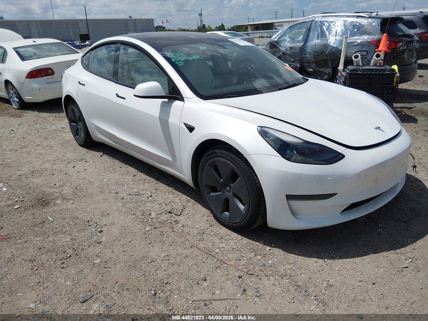 2023 Tesla Model 3 VIN 5YJ3E1EA0PF585471 IAAI salvage auction — FRONT END, Original (Texas), sold $9,000 on 2026-07-24 (photo 1)