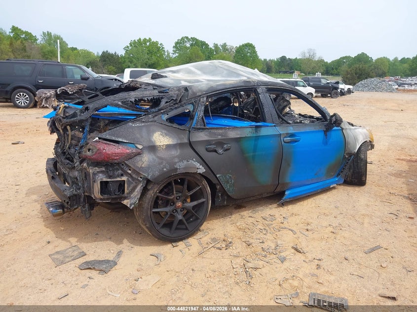 2025 Honda Civic type r VIN JHMFL5G47SX000786 IAAI salvage auction — TOTAL BURN, Certificate Of Destruction (Florida), sold $350 on 2026-07-20 (photo 4)
