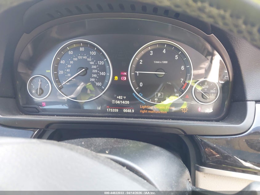 2016 BMW 5er VIN WBA5A7C50GG643496 IAAI salvage auction — FRONT END, Wait Title, sold $225 on 2026-07-22 (photo 7)