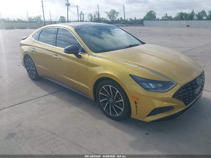 2020 Hyundai Sonata VIN 5NPEJ4J27LH025639 IAAI salvage auction — REAR END, Salvage Title, sold $4,700 on 2026-07-17 (photo 1)