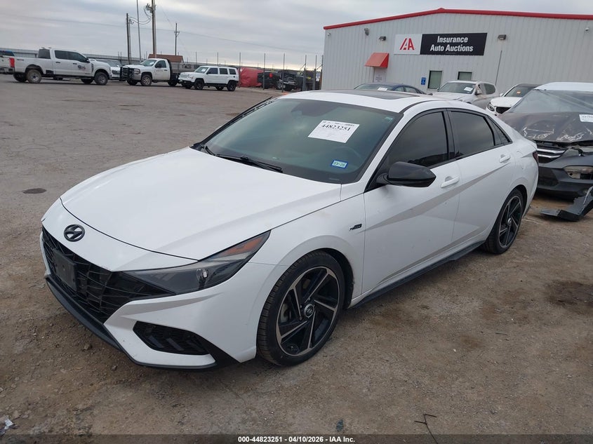 2022 Hyundai Elantra VIN KMHLR4AF3NU267948 IAAI salvage auction — SIDE, Salvage Title, sold $3,925 on 2026-07-14 (photo 2)