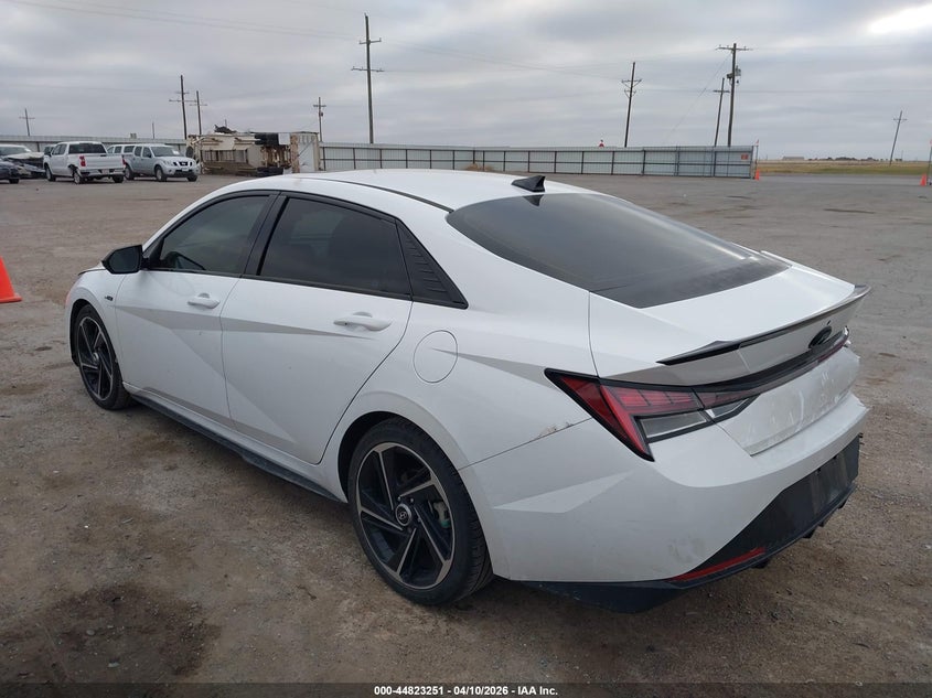 2022 Hyundai Elantra VIN KMHLR4AF3NU267948 IAAI salvage auction — SIDE, Salvage Title, sold $3,925 on 2026-07-14 (photo 3)