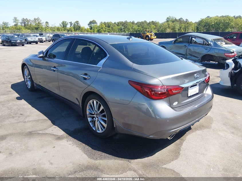 2024 Infiniti Q50 VIN JN1EV7BP9RM600115 IAAI salvage auction — RIGHT FRONT, Wait Title, sold $8,400 on 2026-07-09 (photo 3)