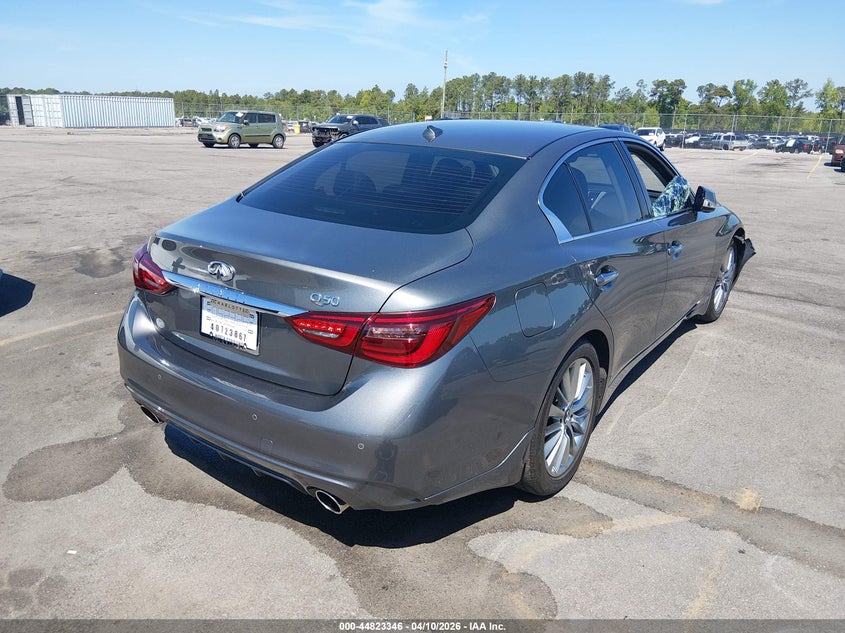 2024 Infiniti Q50 VIN JN1EV7BP9RM600115 IAAI salvage auction — RIGHT FRONT, Wait Title, sold $13,250 on 2026-07-15 (photo 4)