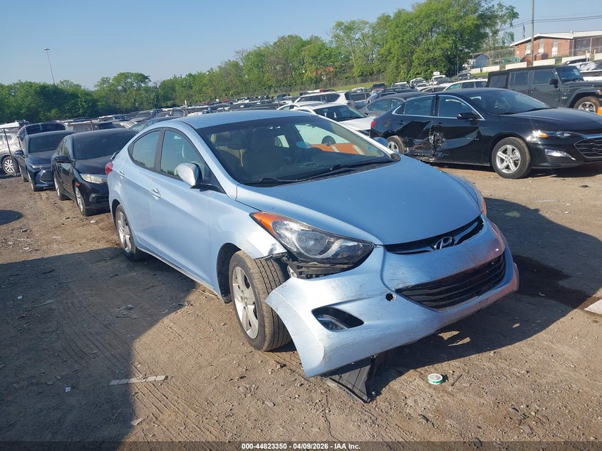 2013 Hyundai Elantra VIN KMHDH4AE3DU494098 IAAI salvage auction — FRONT & REAR, Original (Kentucky), sold $400 on 2026-07-23 (photo 1)