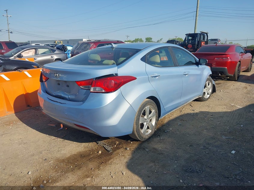 2013 Hyundai Elantra VIN KMHDH4AE3DU494098 IAAI salvage auction — FRONT & REAR, Original (Kentucky), sold $400 on 2026-07-23 (photo 4)