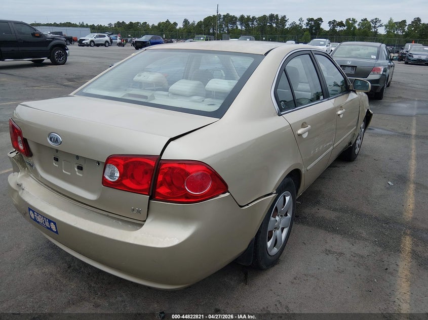 2008 Kia Optima VIN KNAGE123585256935 IAAI salvage auction — RIGHT SIDE, Salvage (South Carolina), sold $275 on 2026-07-15 (photo 4)