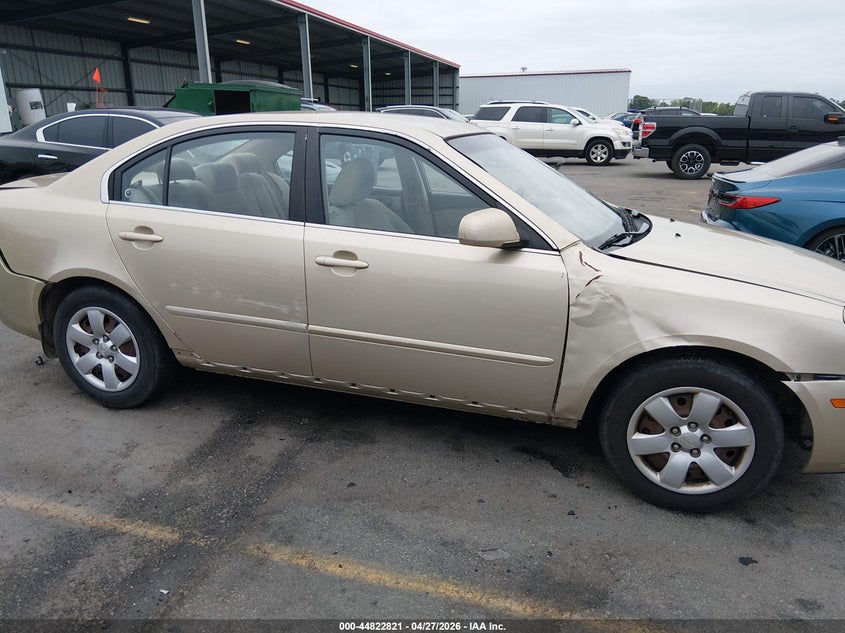 2008 Kia Optima VIN KNAGE123585256935 IAAI salvage auction — RIGHT SIDE, Salvage (South Carolina), sold $275 on 2026-07-15 (photo 6)