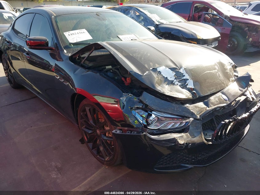 2015 Maserati Ghibli VIN ZAM57RTA6F1130017 IAAI salvage auction — FRONT END, Salvage Title, sold $1,450 on 2026-07-22 (photo 1)