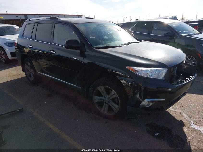 2013 Toyota Highlander VIN 5TDDK3EH3DS178189 IAAI salvage auction — FRONT END, Salvage Title, sold $3,750 on 2026-07-10 (photo 1)