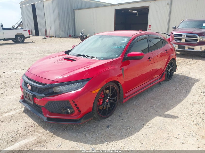 2018 Honda Civic type r VIN SHHFK8G7XJU202884 IAAI salvage auction — HAIL, Wait Title, sold $16,350 on 2026-07-16 (photo 2)