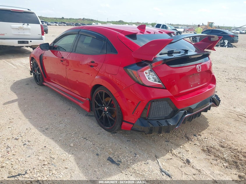 2018 Honda Civic type r VIN SHHFK8G7XJU202884 IAAI salvage auction — HAIL, Wait Title, sold $16,350 on 2026-07-16 (photo 3)