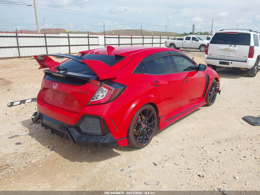 2018 Honda Civic type r VIN SHHFK8G7XJU202884 IAAI salvage auction — HAIL, Wait Title, sold $16,350 on 2026-07-16 (photo 4)