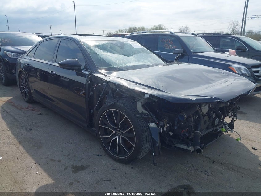 2021 Audi A8 VIN WAU8EAF84MN011533 IAAI salvage auction — FRONT END, Wait Title, sold $12,500 on 2026-07-21 (photo 1)