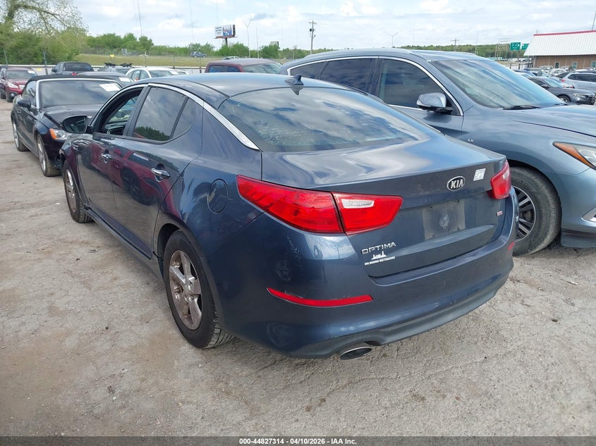 2015 Kia Optima VIN 5XXGM4A75FG488598 IAAI salvage auction — FRONT END, Junk (Oklahoma), sold $25 on 2026-07-29 (photo 3)