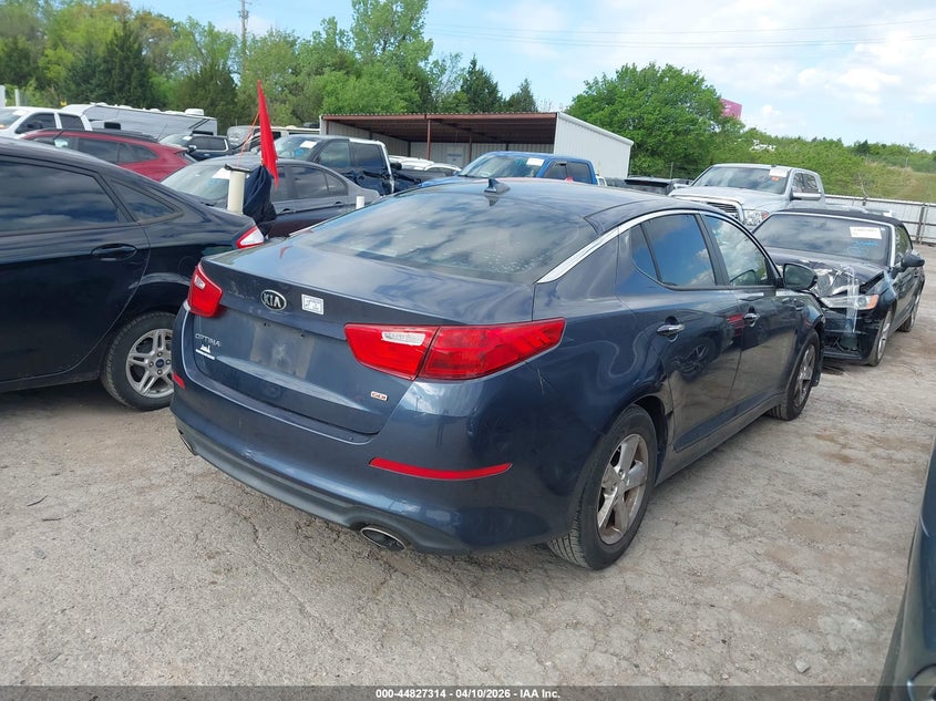 2015 Kia Optima VIN 5XXGM4A75FG488598 IAAI salvage auction — FRONT END, Junk (Oklahoma), sold $25 on 2026-07-29 (photo 4)