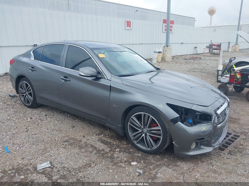 2017 Infiniti Q50 VIN JN1EV7AP5HM742297 IAAI salvage auction — FRONT END, Original (Texas), sold $3,050 on 2026-07-15 (photo 1)