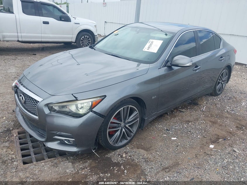 2017 Infiniti Q50 VIN JN1EV7AP5HM742297 IAAI salvage auction — FRONT END, Original (Texas), sold $3,050 on 2026-07-15 (photo 2)