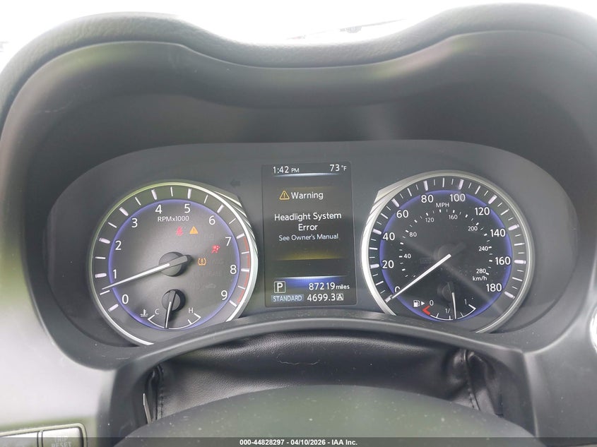 2017 Infiniti Q50 VIN JN1EV7AP5HM742297 IAAI salvage auction — FRONT END, Original (Texas), sold $3,050 on 2026-07-15 (photo 7)