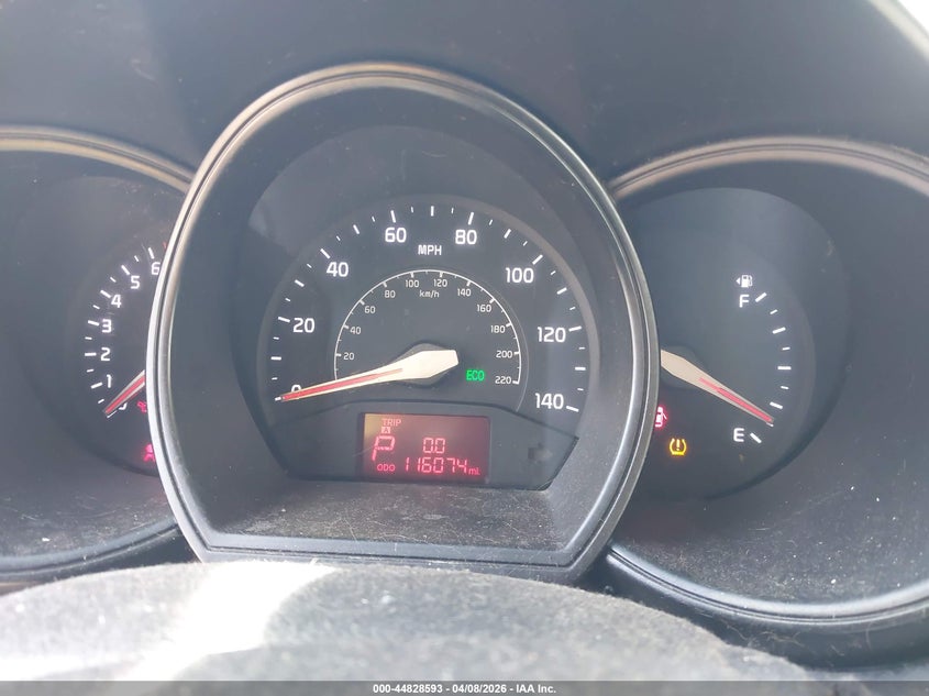 2013 Kia Rio VIN KNADM4A30D6170915 IAAI salvage auction — FRONT END, Salvage Title, sold $600 on 2026-07-20 (photo 7)