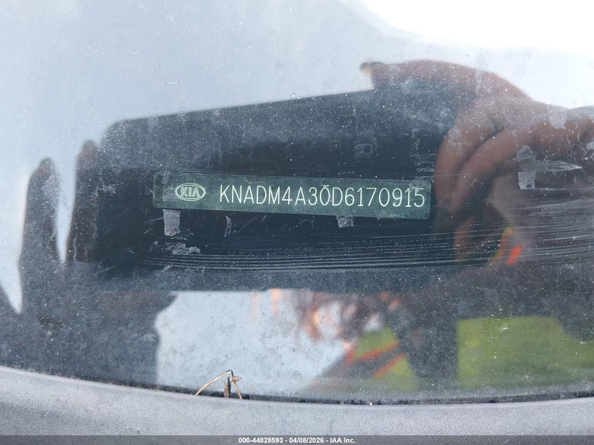2013 Kia Rio VIN KNADM4A30D6170915 IAAI salvage auction — FRONT END, Salvage Title, sold $600 on 2026-07-20 (photo 9)