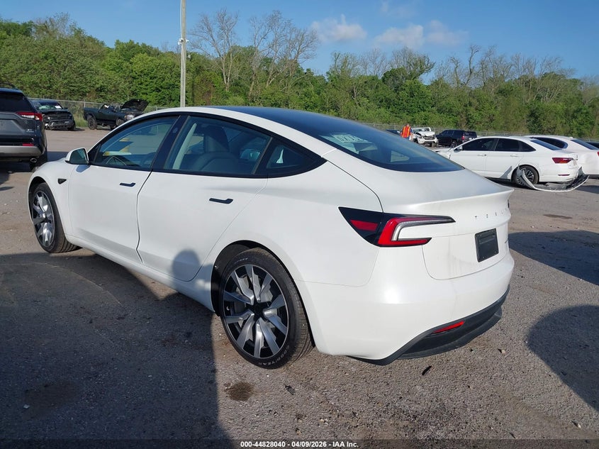 2025 Tesla Model 3 VIN 5YJ3E1EA3SF034444 IAAI salvage auction — UNDERCARRIAGE, Salvage Title, sold $13,100 on 2026-07-26 (photo 3)