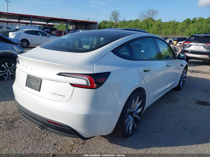 2025 Tesla Model 3 VIN 5YJ3E1EA3SF034444 IAAI salvage auction — UNDERCARRIAGE, Salvage Title, sold $13,100 on 2026-07-26 (photo 4)