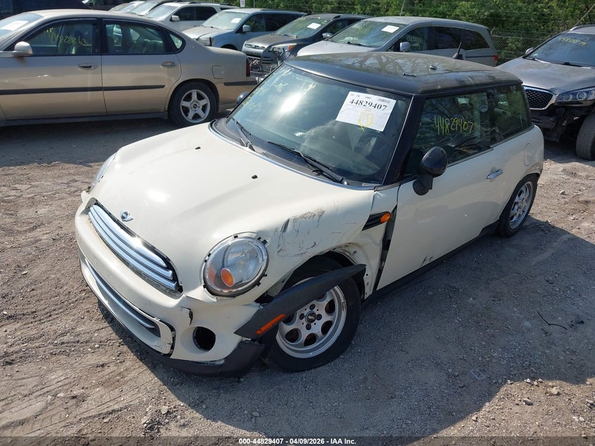 2012 Mini Cooper VIN WMWSU3C57CT368391 IAAI salvage auction — FRONT & REAR, Salvage (Indiana), sold $275 on 2026-08-12 (photo 2)