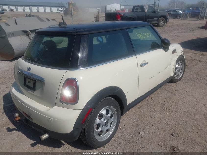2012 Mini Cooper VIN WMWSU3C57CT368391 IAAI salvage auction — FRONT & REAR, Salvage (Indiana), sold $275 on 2026-08-12 (photo 4)