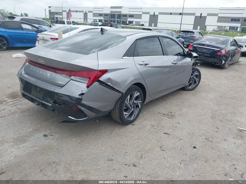 2025 Hyundai Elantra VIN KMHLP4DG3SU086869 IAAI salvage auction — RIGHT FRONT, Salvage Title, sold $7,000 on 2026-07-14 (photo 4)
