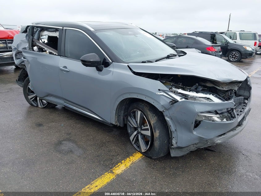 2021 Nissan Rogue VIN JN8AT3CA8MW015158 IAAI salvage auction — FRONT & REAR, Salvage (Texas), sold $25 on 2026-07-30 (photo 1)