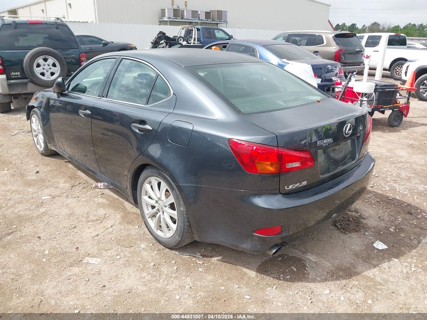 2006 Lexus Is VIN JTHBK262X65016806 IAAI salvage auction — FRONT END, Salvage (Texas), sold $625 on 2026-07-09 (photo 3)
