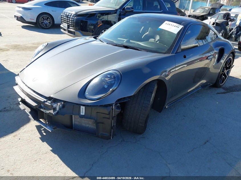 2022 Porsche 911 VIN WP0AD2A95NS254557 IAAI salvage auction — FRONT & REAR, Salvage (California), sold $111,000 on 2026-08-12 (photo 2)