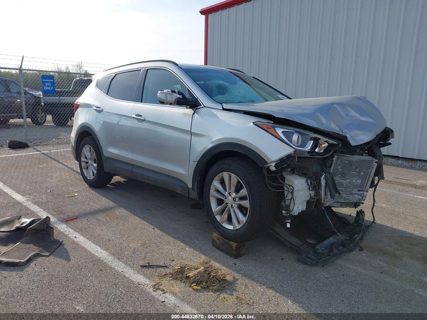2018 Hyundai Santa fe VIN 5XYZU4LA7JG506105 IAAI salvage auction — FRONT END, Salvage (Indiana), sold $1,950 on 2026-07-16 (photo 1)